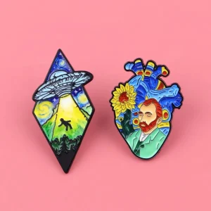 Angel Flower Pyramid Design Metal Halloween Clothing Accessory