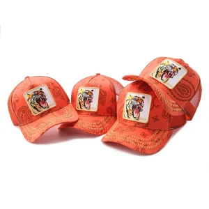 Animal Sport Baseball Cap Custom Cartoon Logo Embroidery Patch Mesh Trucker Hat