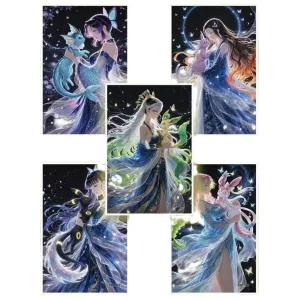 Anime Art Board Collectible Full-Color PVC Square-Corner Decorative Card