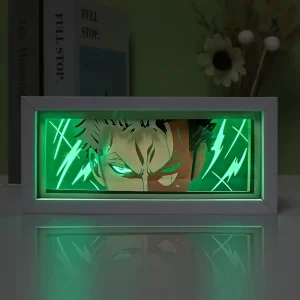 Anime Style Paper Cut Characters Soft Light Paper Carved Light Box
