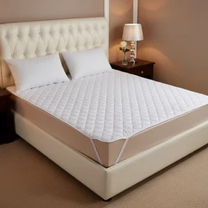 Anti Dust Mite Polyester Quilted Plain Modern Minimalist Mahjong Mat White Mattress Protector Cover