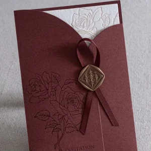Arch Shape Custom Made Wedding Invitation Card Emboss Wedding Invitation Suite Envelope With Slots