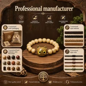 Aromatherapy Bracelet Costume Chunky Hand Painted Beads Strands Chinese Fashion Beaded Wooden Bead Bracelet
