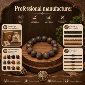 Aromatherapy Bracelet Natural Beads Bulk Vintage Look Quality Costume Fragrant Chinese Wooden Bead Bracelet