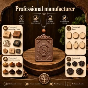 Aromatherapy Pendant Customizable Decorative Lightweight Pendants Crafts Manufacturer Wooden Pendant