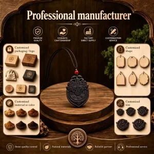 Aromatherapy Pendant Customized Creative Decorative Design Aromatherapy Accessories Manufacturer Wooden Pendant