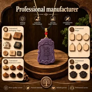 Aromatherapy Pendant Engraved Personalized Aromatherapy Ornament Charms Wooden Pendant