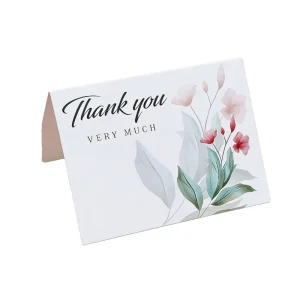 Art Paper Thank You Greeting Cards Postcards Logo Customized Fancy Design Hot Stamping Offset Printing Business Card Promotion