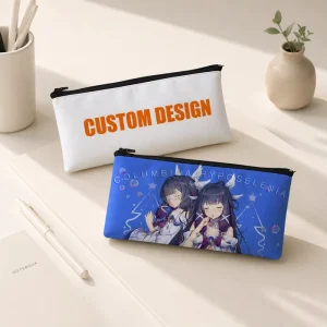 Artist Merchandise Custom Pencil Case MOQ 20 Sublimation Printed Stationery Pouch DIY Character Pouch