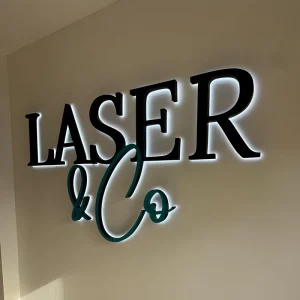 Artistic Custom Metal Electronic Signs For Gallery Entrance And Creative Studio Branding Business