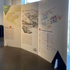 Artistic Vertical Advertising Board Corrugated Honeycomb Cardboard Display Panel for Trade Show Exhibition