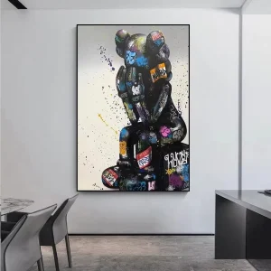 Artwork Poster Cartoon Doll Pop Art Canvas Poster and Prints Modern Painting Living Room Home Decoration Wall Painting