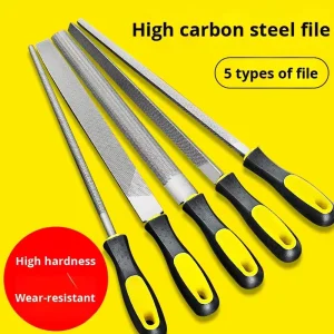 Assorted File Grinding Tool Saw Woodworking Metal Rasp Medium Tooth Rubbing Knife Half File Carbon Steel Plastic Handle File