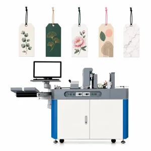 Automatic Flatbed UV Inkjet Label Printer Single Pass 600dpi CMYK Eco friendly Flex Stickers Nameplates Clothing Tags