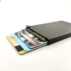 Automatic Pop Out Aluminum Credit Card Case Slim RFID Blocking Pop-Up Card Holder Business Card Wallet