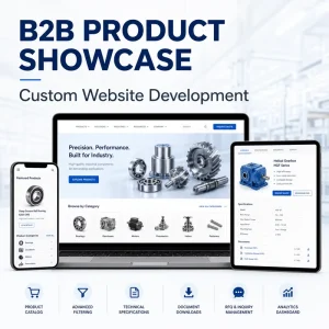 B2B Product Showcase Website Design with React/Vue.js, HTML/CSS, and Filter Search