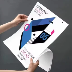 BIGIMAGE Brand Custom Supermarket New Product Promotion Poster Printing Bright Yellow Matte Paper Cartoon Illustrations Retail