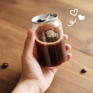 BSBH Transparent Pet Plastic Soda Cans With Lid Bottle Sealer Machine Custom Logo Pet Cans for Beverage