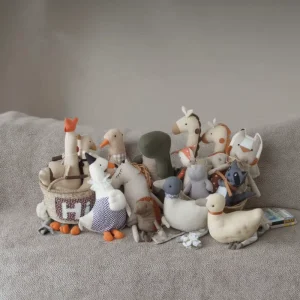 Baby Plush Toys Deer Goose Duck Chicken Dolls for Girls 31cm-50cm PP Cotton Filled