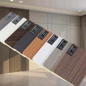 Bamboo Charcoal Wood Veneer Metal Film Decorative Wall Panel Bamboo Carbon Fiber Wood Veneer