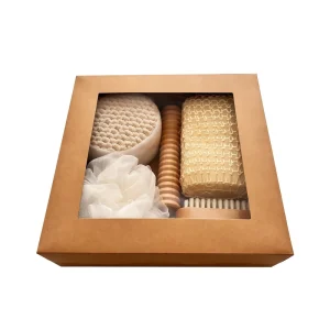 Bath Set Seven Piece Eco Friendly Anniversary Bath Towel Facial Cleanser Brush Grinding Stone Sisal Bath Flower Holiday Gift Box