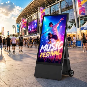 Battery Powered Outdoor Digital Signage Display 43 55 Inch High Brightness Waterproof LCD Poster with WiFi Control