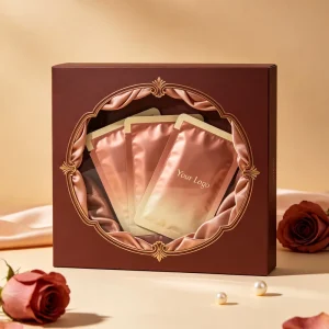 Beauty Mask Retail Packaging Set with Paper Box Outer Packaging and Sealed Pouch Bag for Facial Care Products