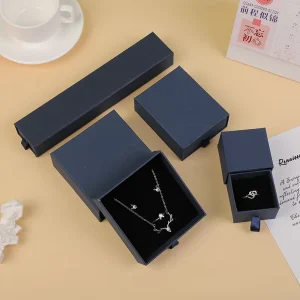 Beauty Pink White Black Blue Red Grey Recyclable Paperboard Rigid Unique Design Jewelry Packaging and Gift Box Set for Packing