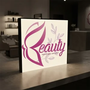 Beauty Salon Illuminated Light Box Signboard Barbershop Wall Decor Hair Cut Shop Storefront Signage