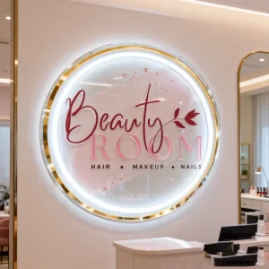 Beauty Salon Led Light Custom Led Backlit Logo Custom Signs for Business Logo Light Metal Business Sign Illuminate 3d Logo Sign