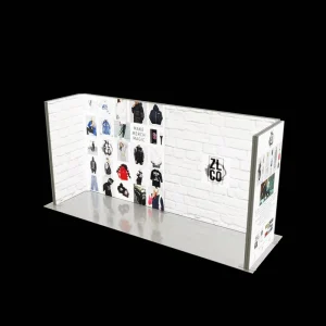 Beauty Trade Show Booth Customized Size LED Advertising Board Aluminum Frame Dye Sublimation Easy Assembly
