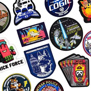 Bespoke 3D High Relief Soft PVC Rubber Waterproof Eco friendly Industrial Grade Morale Patch Hook Loop Fastener Flower Badge