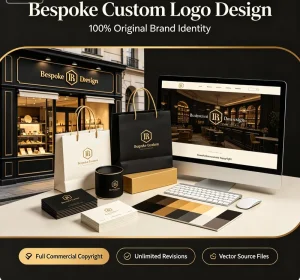 Bespoke Custom Logo Design with Vector Graphics for Small Business Startup Original Brand Identity Full Commercial Copyright