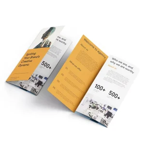 Bespoke Prospectus Folder Printing A4 A5 A6 Specifications Offset Production on High-Gloss Paper