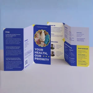 Best Selling Custom-sized Folded Brochure/Flyer Leaflet Printing Personal Design Offset Printed 157/200/250gsm Coated Paper