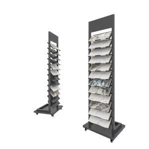 Best selling Simple Ceramic Tile Display Stand Marble Quartz Display Stand Waterfall style Stone Sample Display Stand Showroom
