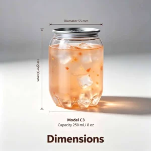 Beverage PET Can Lightweight Plastic Food Packaging 250ml 8oz