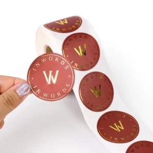 Biodegradable Custom Eco Friendly Adhesive Embossed Glossy Matte Sticker Label Waterproof Gold Foil Cosmetic Label