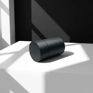 Biodegradable Cylindrical Paperouter Tubes Packaging for Skincare Black Luxury Printing Gift Cylinder Box