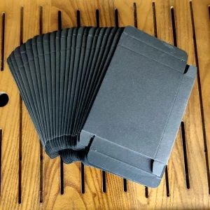 Black Card Rectangular Packaging Box Stock Hot Stamping Silver Gold Customization Universal Black Eyebrow Box Box