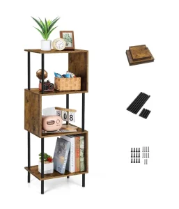 Black Double Tier S Shape Corner Kitchen Dish Rack for Space Saving Storage Metal Pot Holder for Living Room Home Organization