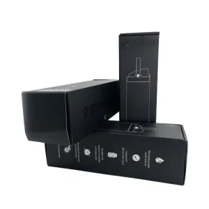 Black Matte Printing Paper Box Custom Packaging Box With Line Drawing for Electronic Small Device Accessory Packing