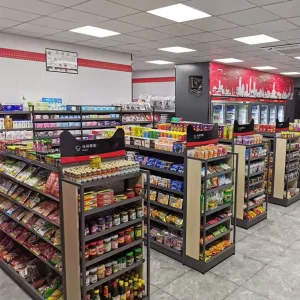 Black Metal Heavy Duty Display Rack Freestanding Shelving Retail Supermarket Store Showcase Storage Shelf