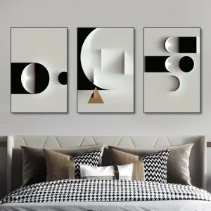 Black and White Geometric Nordic Wall Art Posters Living Room Decorative Pictures Canvas Art Prints Abstract Paintings