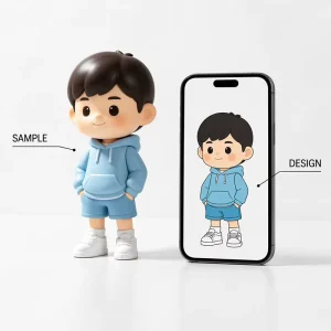 Blind Box Plastic Action Figure Cute Boy Character Figurine Custom PVC Collectible Ornament