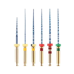 Blue Color Heat Activated Dental Niti Rotary Files For Root Canal