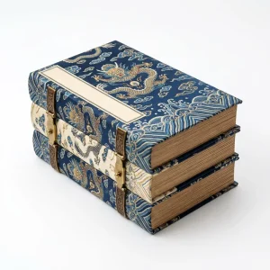 Book Box with Custom Artwork, Recycled Materials, Sponge Lining, Rigid Cover Insert for Museum Gifts and Souvenirs