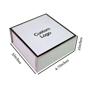 Book Shape Magnetic Closure Luxury Cosmetic Packaging Boxes Custom Brand Skincare Lipstick White Paper Bag Paper Box
