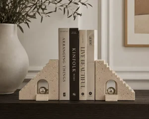 Bookends Modern Mid Century Staircase Design Book Stand Zen Desktop Ornament for Bookshelf Decor Ensemble Cadeau Return Gifts