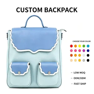 Bow Decor Multi Tone PU Crossbody Satchel with Detachable Shoulder Strap